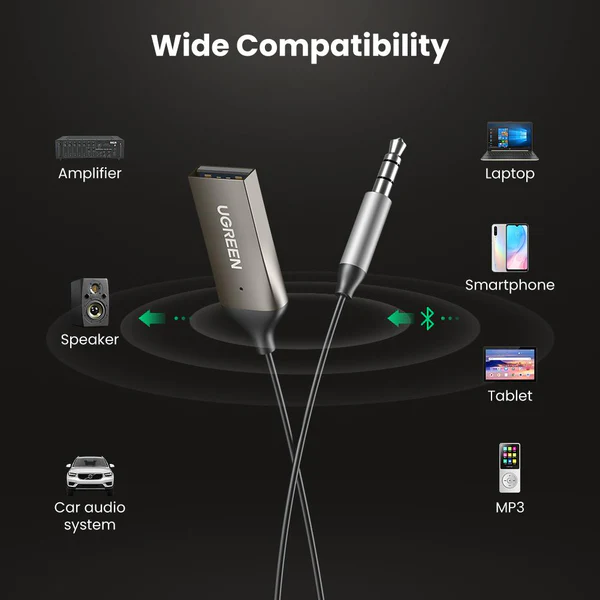 Ugreen Bluetooth Receiver 5.0 Car Adapter Ugreen Bluetooth Receiver 5.0 Car Adapter